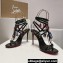 Christian Louboutin Heel 10cm leather Sandals with Pampillas Black 2024