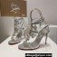 Christian Louboutin Heel 10cm leather Sandals with Pampillas Silver 2024