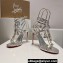 Christian Louboutin Heel 10cm leather Sandals with Pampillas Silver 2024