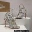Christian Louboutin Heel 10cm leather Sandals with Pampillas Silver 2024