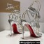 Christian Louboutin Heel 10cm leather Sandals with Pampillas Silver 2024