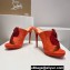 Christian Louboutin Heel 12cm Suede leather Mules with Sequins Rose Red 2024