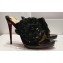Christian Louboutin Heel 12cm Suede leather Mules with Sequins Rose Black 2024