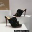 Christian Louboutin Heel 12cm Suede leather Mules with Sequins Rose Black 2024