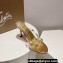 Christian Louboutin Heel 8.5cm PVC and iridescent nappa leather Degraqueen Mules Crystal Gold 2024