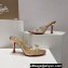 Christian Louboutin Heel 8.5cm PVC and iridescent nappa leather Degraqueen Mules Crystal Gold 2024
