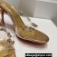 Christian Louboutin Heel 8.5cm PVC and iridescent nappa leather Degraqueen Mules Crystal Gold 2024