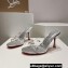 Christian Louboutin Heel 8.5cm PVC and iridescent nappa leather Degraqueen Mules Crystal Silver 2024