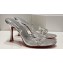 Christian Louboutin Heel 8.5cm PVC and iridescent nappa leather Degraqueen Mules Crystal Silver 2024