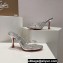 Christian Louboutin Heel 8.5cm PVC and iridescent nappa leather Degraqueen Mules Crystal Silver 2024