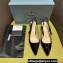 Prada Heel 5.5cm Patent leather slingbacks 1I190N Black 2024