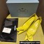 Prada Heel 4.5cm Brushed leather pumps with floral appliqués and Architectural details 1I363N Yellow 2024