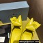 Prada Heel 4.5cm Brushed leather pumps with floral appliqués and Architectural details 1I363N Yellow 2024