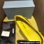 Prada Heel 4.5cm Brushed leather pumps with floral appliqués and Architectural details 1I363N Yellow 2024