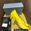 Prada Heel 4.5cm Brushed leather pumps with floral appliqués and Architectural details 1I363N Yellow 2024
