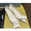 Prada Heel 4.5cm Brushed leather pumps with floral appliqués and Architectural details 1I363N White 2024