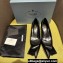 Prada Heel 4.5cm Brushed leather pumps with floral appliqués and Architectural details 1I363N Black 2024