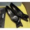 Prada Heel 4.5cm Brushed leather pumps with floral appliqués and Architectural details 1I363N Black 2024