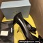 Prada Heel 4.5cm Brushed leather pumps with floral appliqués and Architectural details 1I363N Black 2024