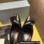 Prada Heel 4.5cm Brushed leather pumps with floral appliqués and Architectural details 1I363N Black 2024