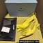 Prada Heel 4.5cm Brushed leather slingback pumps with floral appliqués and Architectural details Yellow 2024