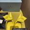 Prada Heel 4.5cm Brushed leather slingback pumps with floral appliqués and Architectural details Yellow 2024
