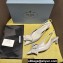 Prada Heel 4.5cm Brushed leather slingback pumps with floral appliqués and Architectural details Gray 2024