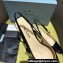 Prada Heel 5.5cm Patent leather slingbacks 1I190N Black 2024