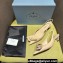 Prada Heel 4.5cm Brushed leather slingback pumps with floral appliqués and Architectural details Beige 2024