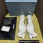 Prada Heel 4.5cm Brushed leather slingback pumps with floral appliqués and Architectural details White 2024