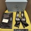 Prada Heel 4.5cm Brushed leather slingback pumps with floral appliqués and Architectural details Black 2024