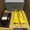 Prada Heel 4.5cm Brushed leather pumps with Architectural details Yellow 2024