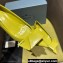 Prada Heel 4.5cm Brushed leather pumps with Architectural details Yellow 2024