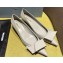 Prada Heel 4.5cm Brushed leather pumps with Architectural details Gray 2024