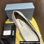 Prada Heel 4.5cm Brushed leather pumps with Architectural details Gray 2024