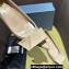 Prada Heel 4.5cm Brushed leather pumps with Architectural details Beige 2024