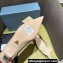 Prada Heel 4.5cm Brushed leather pumps with Architectural details Beige 2024