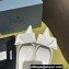 Prada Heel 4.5cm Brushed leather pumps with Architectural details White 2024