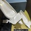 Prada Heel 4.5cm Brushed leather pumps with Architectural details White 2024