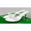 Bottega Veneta Heel 4.5cm Tubular leather Blink Mules White 2024