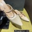 Prada Heel 5.5cm Patent leather Mules with Strap Beige 2024