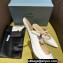 Prada Heel 5.5cm Patent leather Mules with Strap White 2024