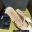 Prada Heel 5.5cm Patent leather Mules with Strap White 2024