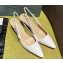 Prada Heel 5.5cm Patent leather slingbacks 1I190N White 2024
