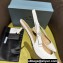 Prada Heel 5.5cm Patent leather slingbacks 1I190N White 2024