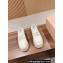 Miu Miu Platform 5cm Loafers in Brushed Leather Creamy 2024