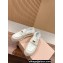 Miu Miu Platform 5cm Loafers in Brushed Leather Creamy 2024