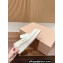 Miu Miu Platform 5cm Loafers in Brushed Leather Creamy 2024
