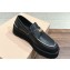Miu Miu Platform 5cm Loafers in Leather Black 2024