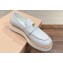 Miu Miu Platform 5cm Loafers in Leather White 2024